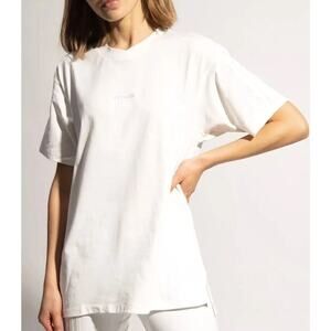 Adidas IVY PARK White T-Shirt Relaxed Fit Athleisure Top Size Small